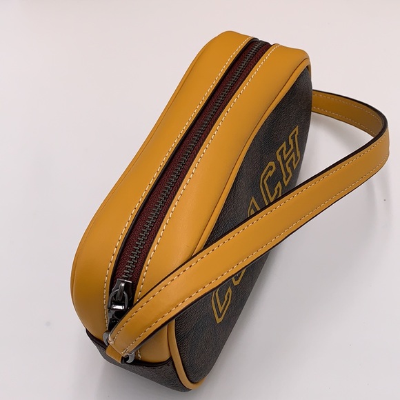 COACH Jamie Wristlet In Signature Canvas With Varsity Motif - Picture 10 of 16